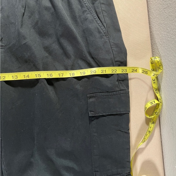 GAP Twill Cargo Pants Black Size XL Pull On Elastic Waist Casual Pockets NWT - Picture 6 of 15